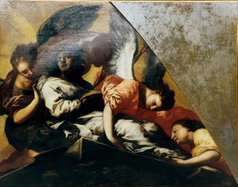 Dipinto con Santa Caterina deposta nel sepolcro